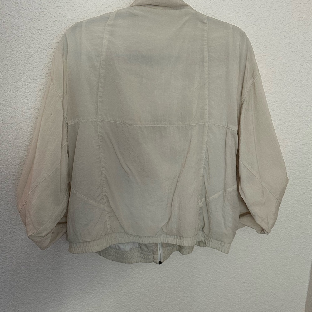 Reebok early 90s Vintage Windbreaker Jacket Size‎ M White lightweight w/ pockets - Picture 4 of 4